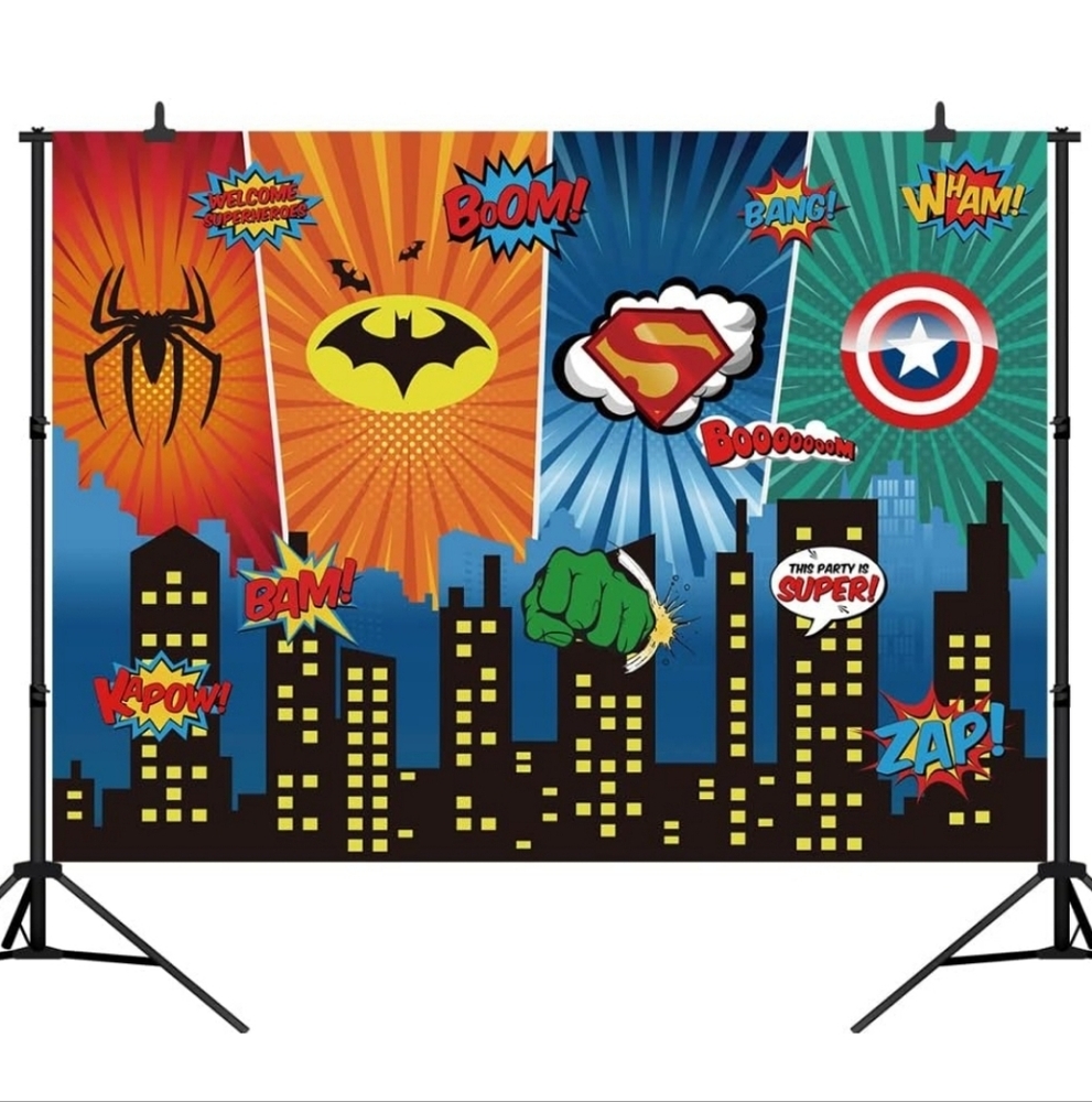 Superhero backdrop